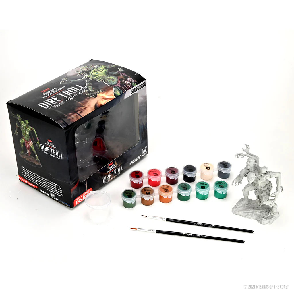 DUNGEONS & DRAGONS NOLZUR'S MARVELOUS MINIATURES DIRE TROLL PAINT NIGHT KIT