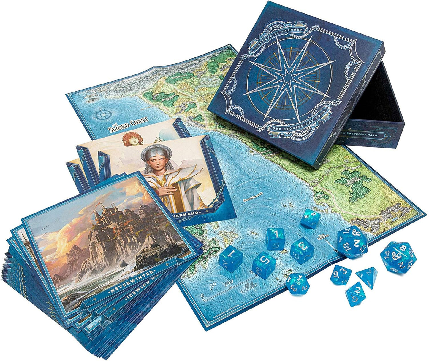 DUNGEONS & DRAGONS LAERAL SILVERHAND'S EXPLORER'S KIT DICE SET