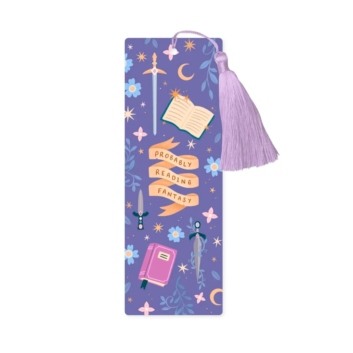 Probably Reading Fantasy Bookmark with Tassel