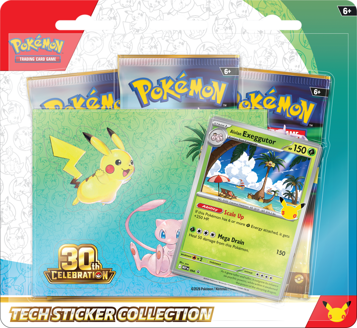 Pokemon TCG 30th Celebration Tech Sticker Collection