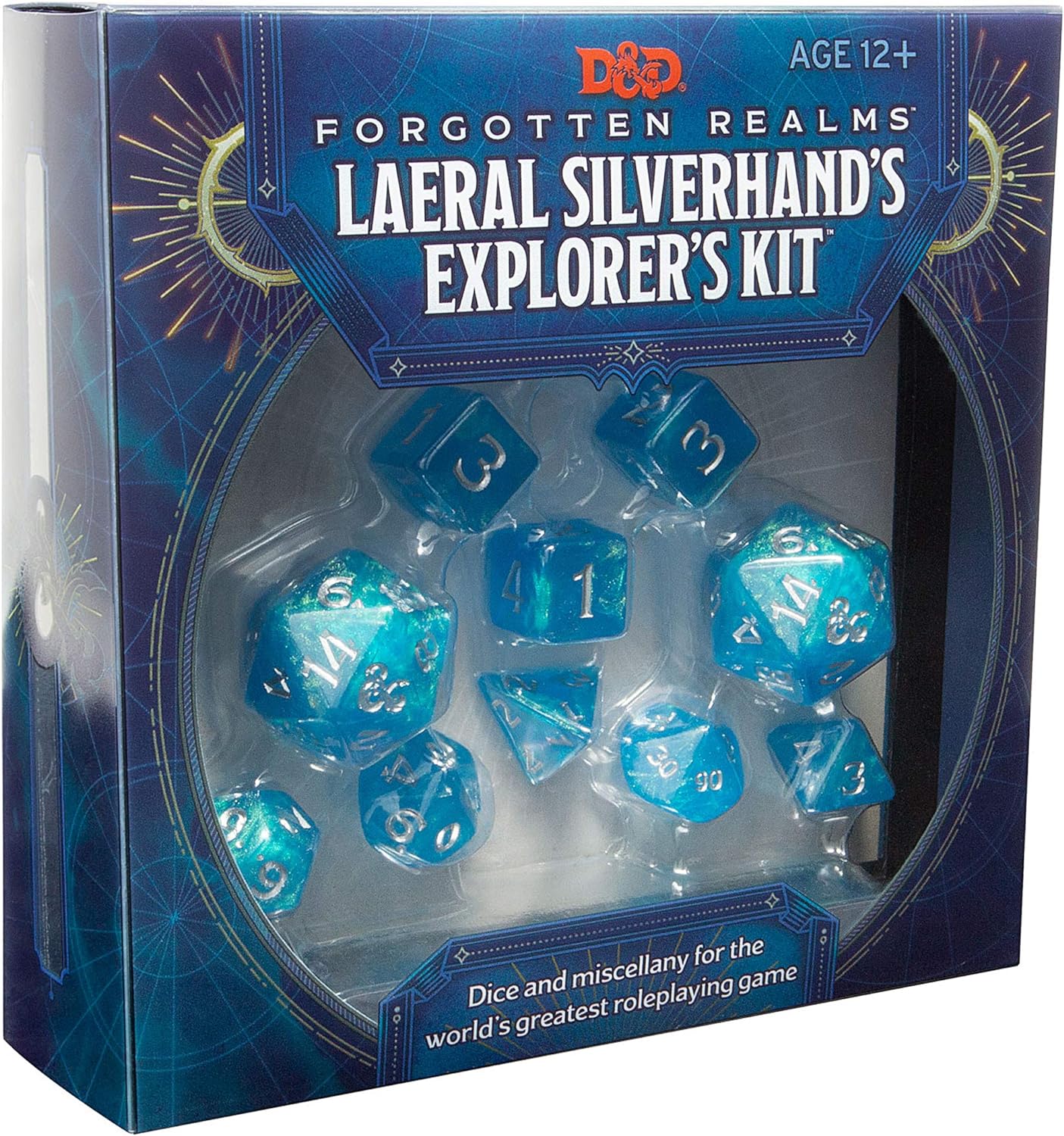 DUNGEONS & DRAGONS LAERAL SILVERHAND'S EXPLORER'S KIT DICE SET